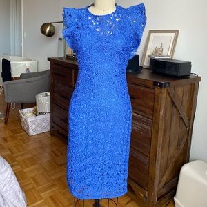 Blue lace dress